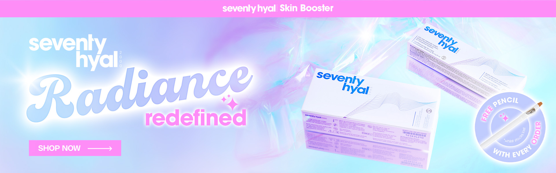 Seventy Hyal skin booster skin parcel GWP desktop banner