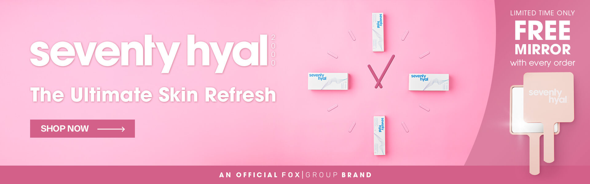 Seventy Hyal Skin Booster Hit Reset Campaign desktop banner