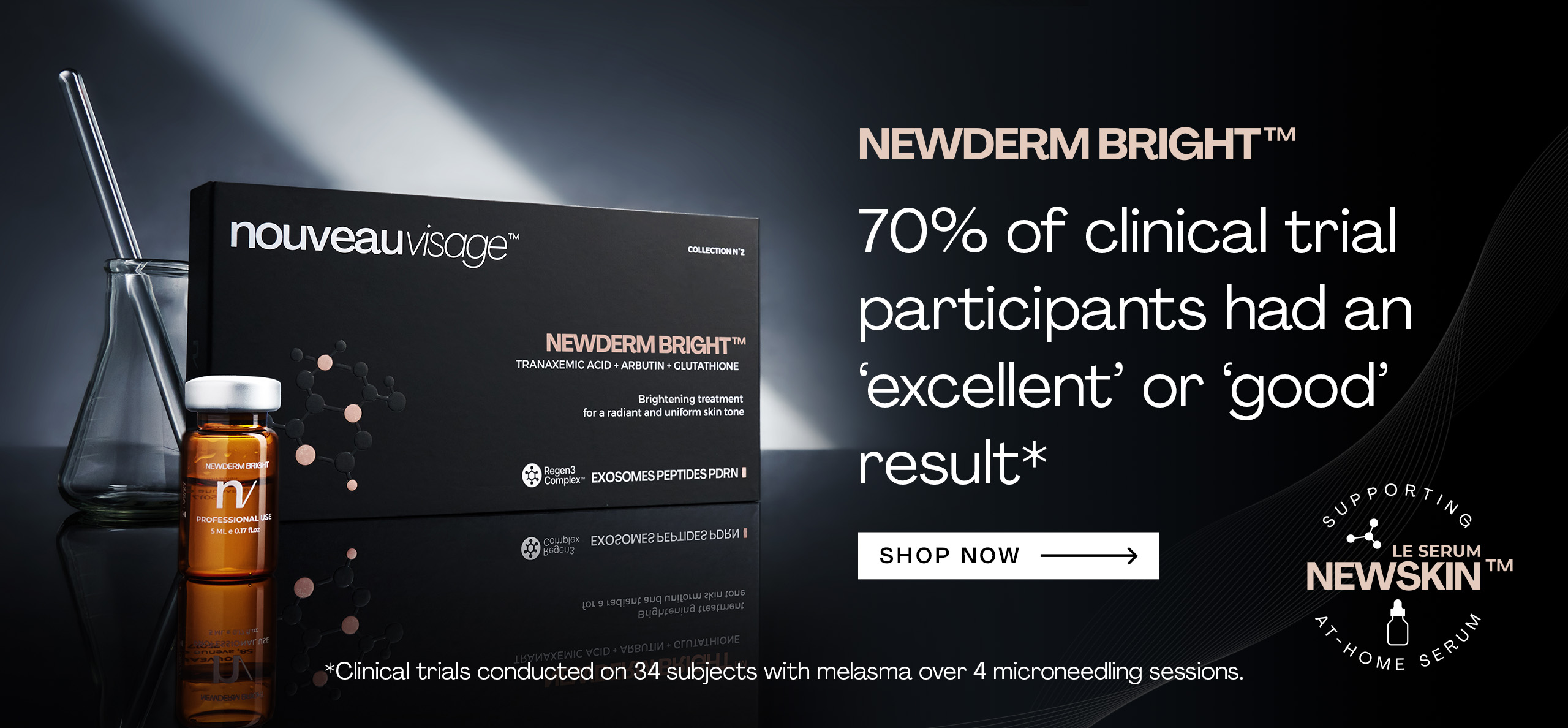 Nouveau Visage™ NEWDERM BRIGHT mobile slider banner