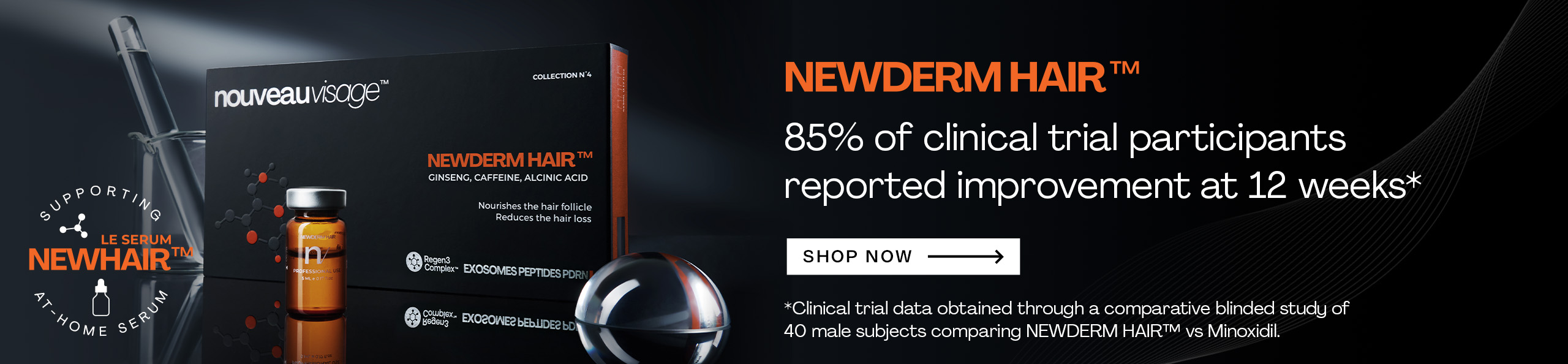 Nouveau Visage™ NEWDERM HAIR desktop slider banner