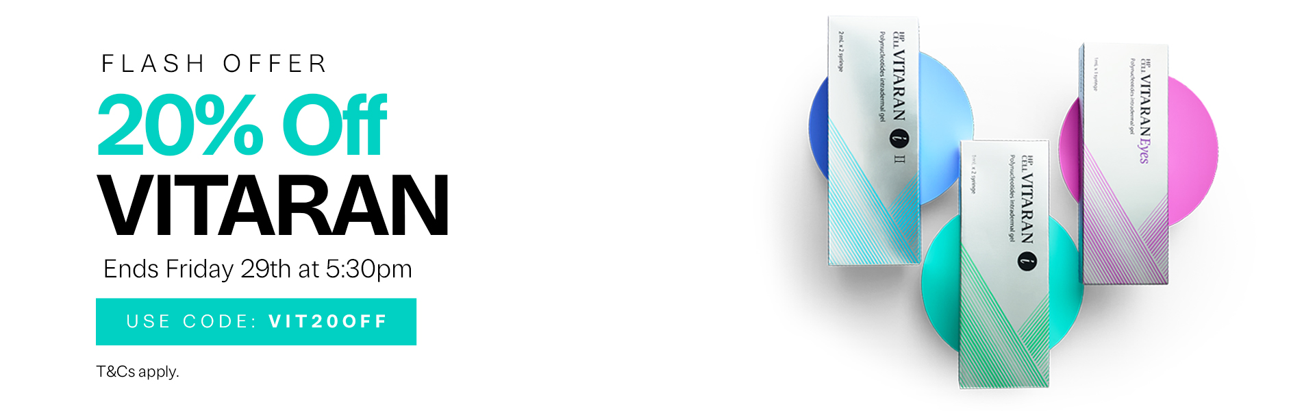 VITARAN 20% off desktop banner