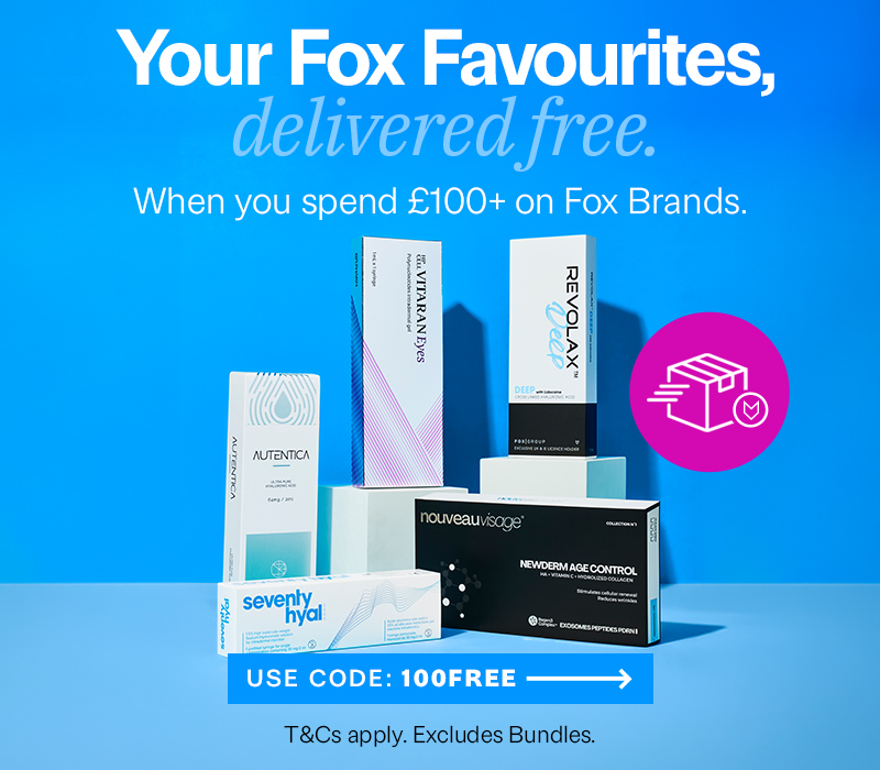 Free delivery for Fox brands mobile banner on a blue background